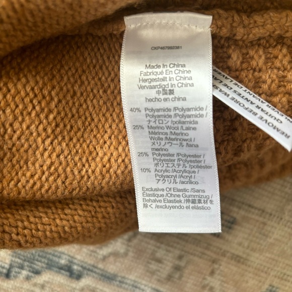 Madewell Sadler Turtleneck sweater camel sz XS - Picture 9 of 9